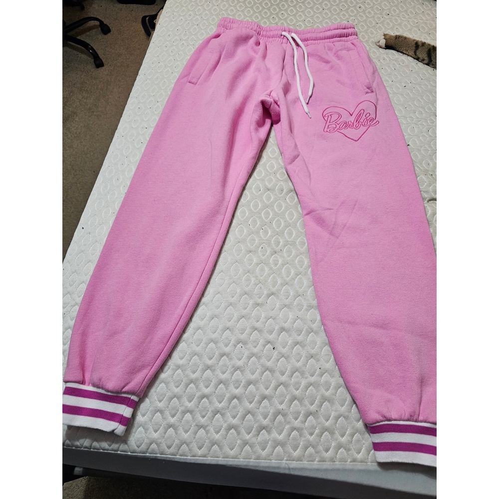 Barbie hot pink lounge pants sz L womens sweats soft comfy